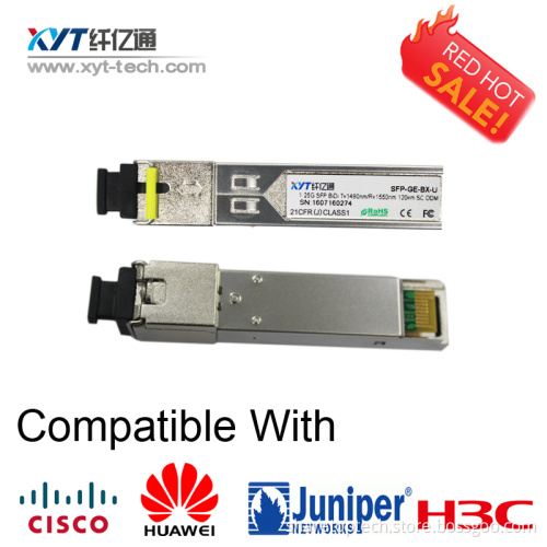wholesale 2 pairs 1.25G 120km BIDI SFP fiber Optic transceiver SFP module T 1490/R1550nm,T1550/R1490nm